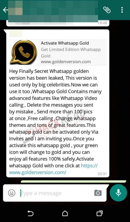 whatsapp gold hoax video